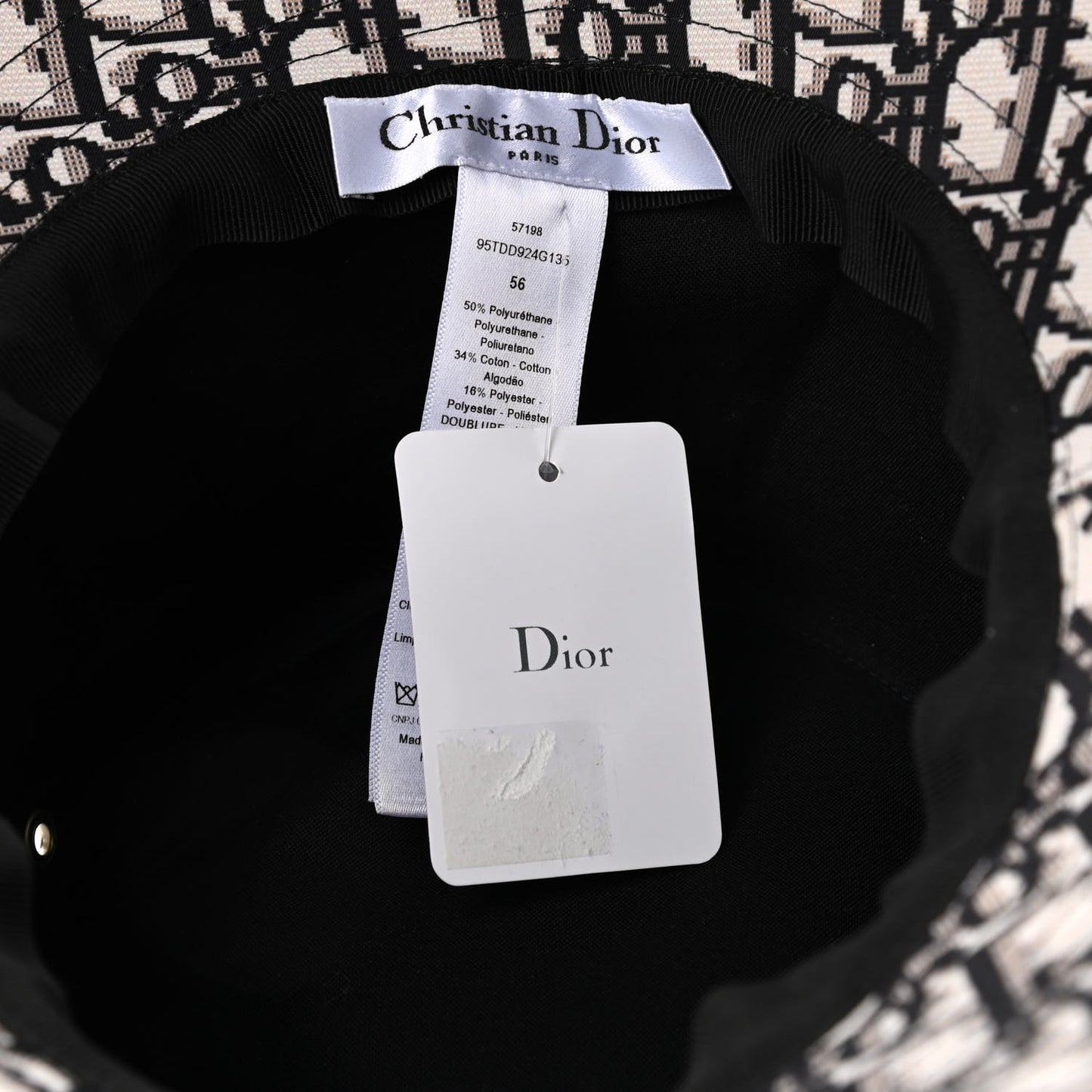 Patent Teddy-D Bob Bucket Hat with Veil 56 Black