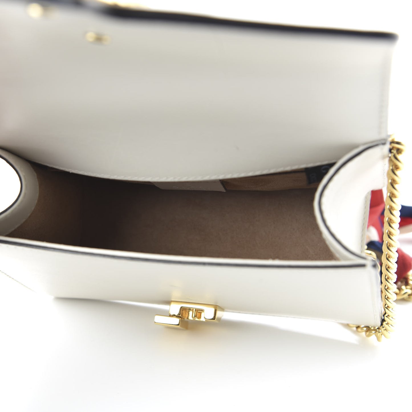 Calfskin Mini Sylvie Chain Shoulder Bag White