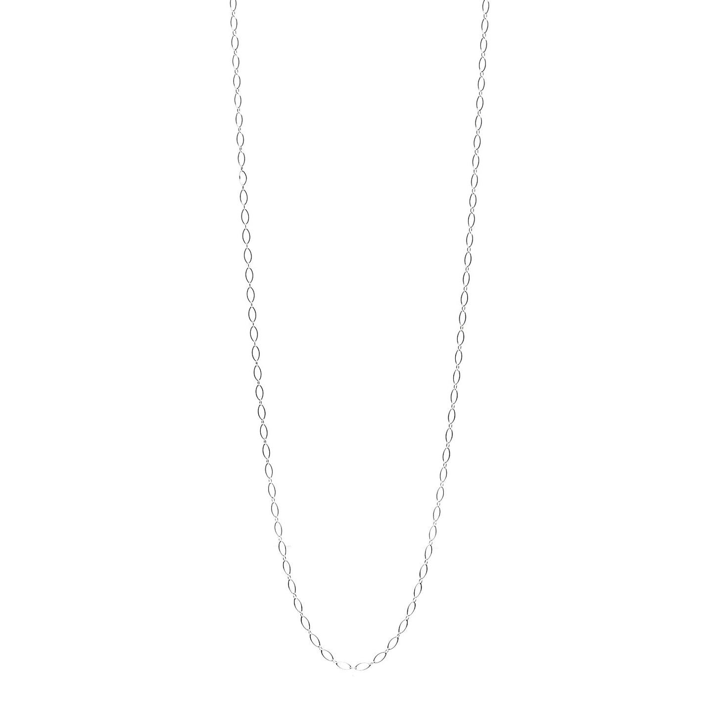 Sterling Silver Oval Link Chain Necklace 30"