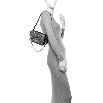 Louis Vuitton Monoglam Pochette Metis East West Blue 2 of 10