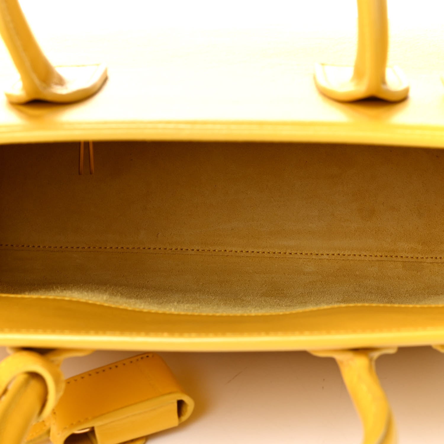 Saint Laurent Grained Calfskin Baby Sac De Jour Yellow 4 of 5