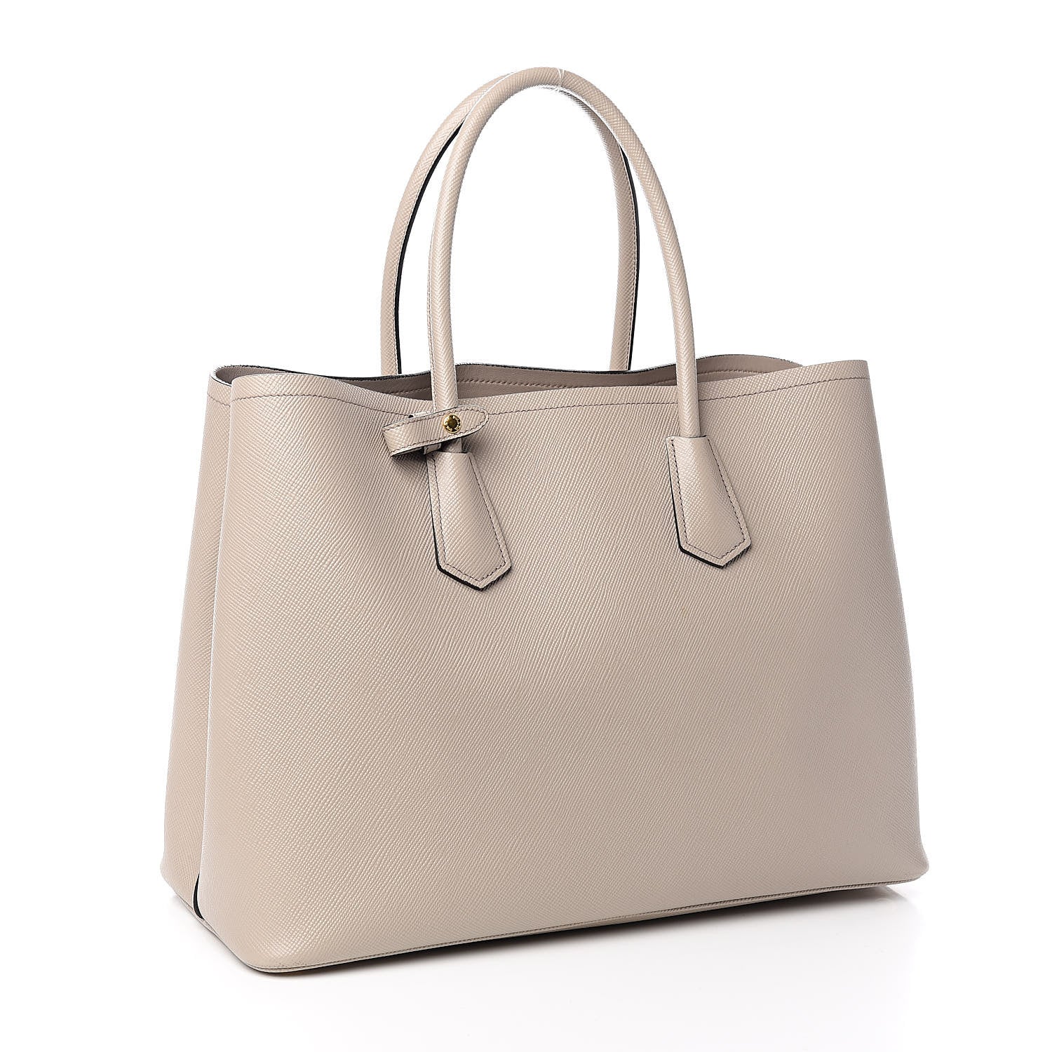Prada Saffiano Cuir Large Double Bag Pomice 3 of 14