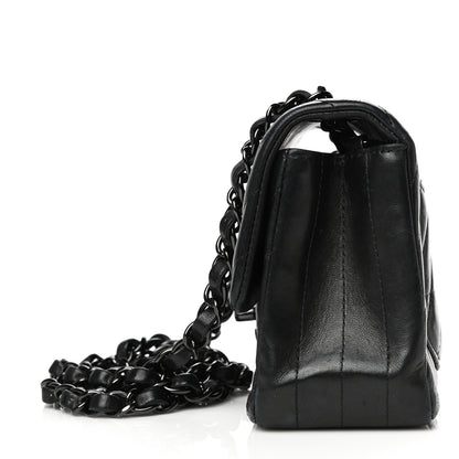 Chanel Lambskin Chevron Quilted Mini Rectangular Flap So Black 11 of 29