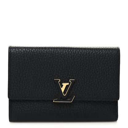 Louis Vuitton Taurillon Capucines Compact Wallet Black 1 of 9