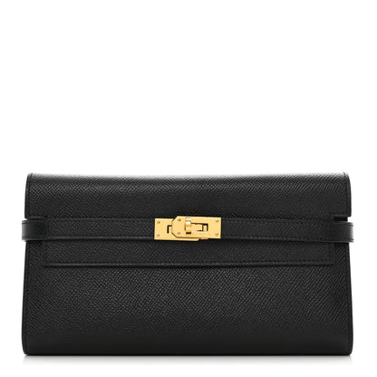 Hermes Epsom Kelly Longue Wallet Black 1 of 10