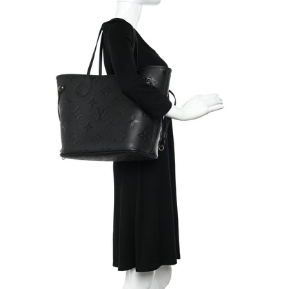Louis Vuitton Empreinte Monogram Giant Neverfull MM Black 2 of 11