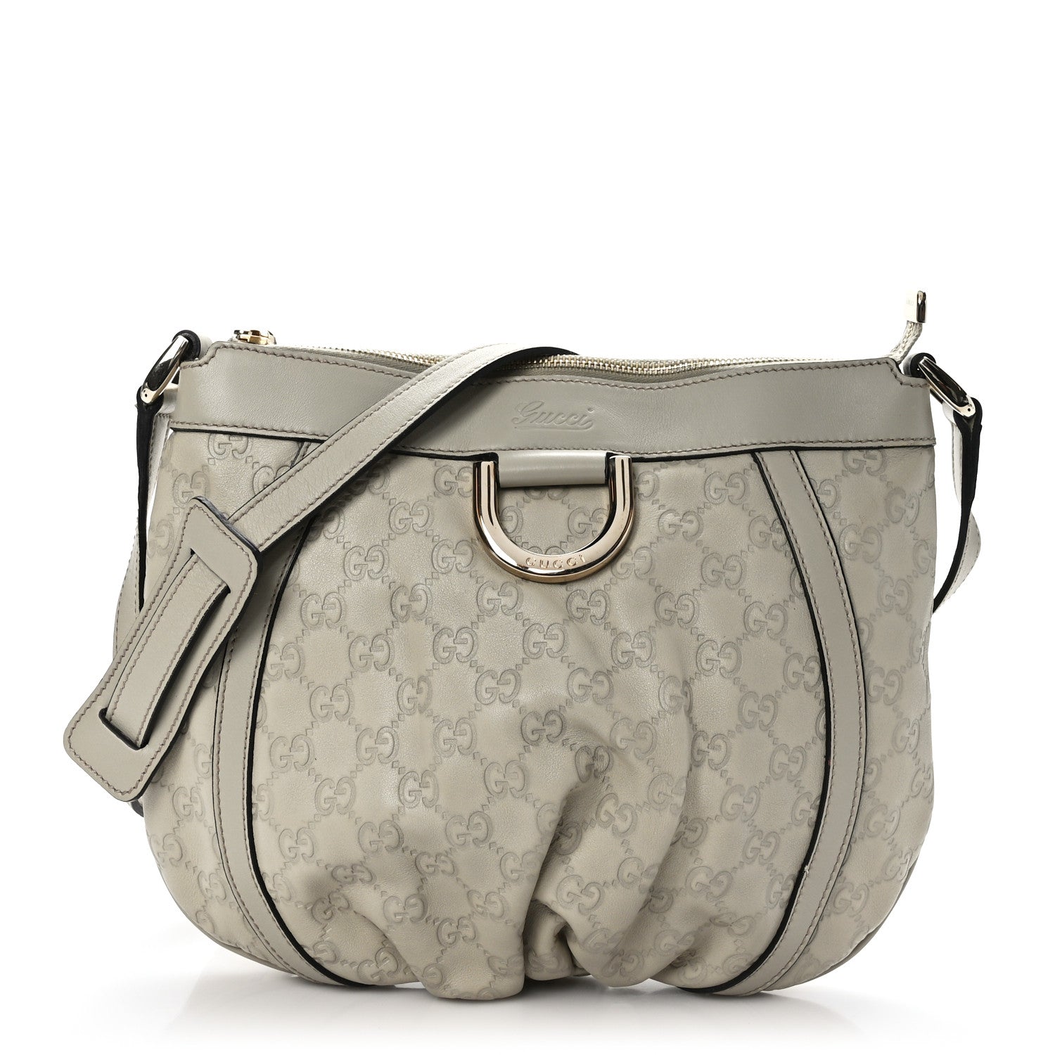 Gucci Guccissima Small D Ring Messenger Off White 1 of 9