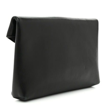 Saint Laurent Lambskin Small Cassandre Envelope Pouch Black 3 of 9