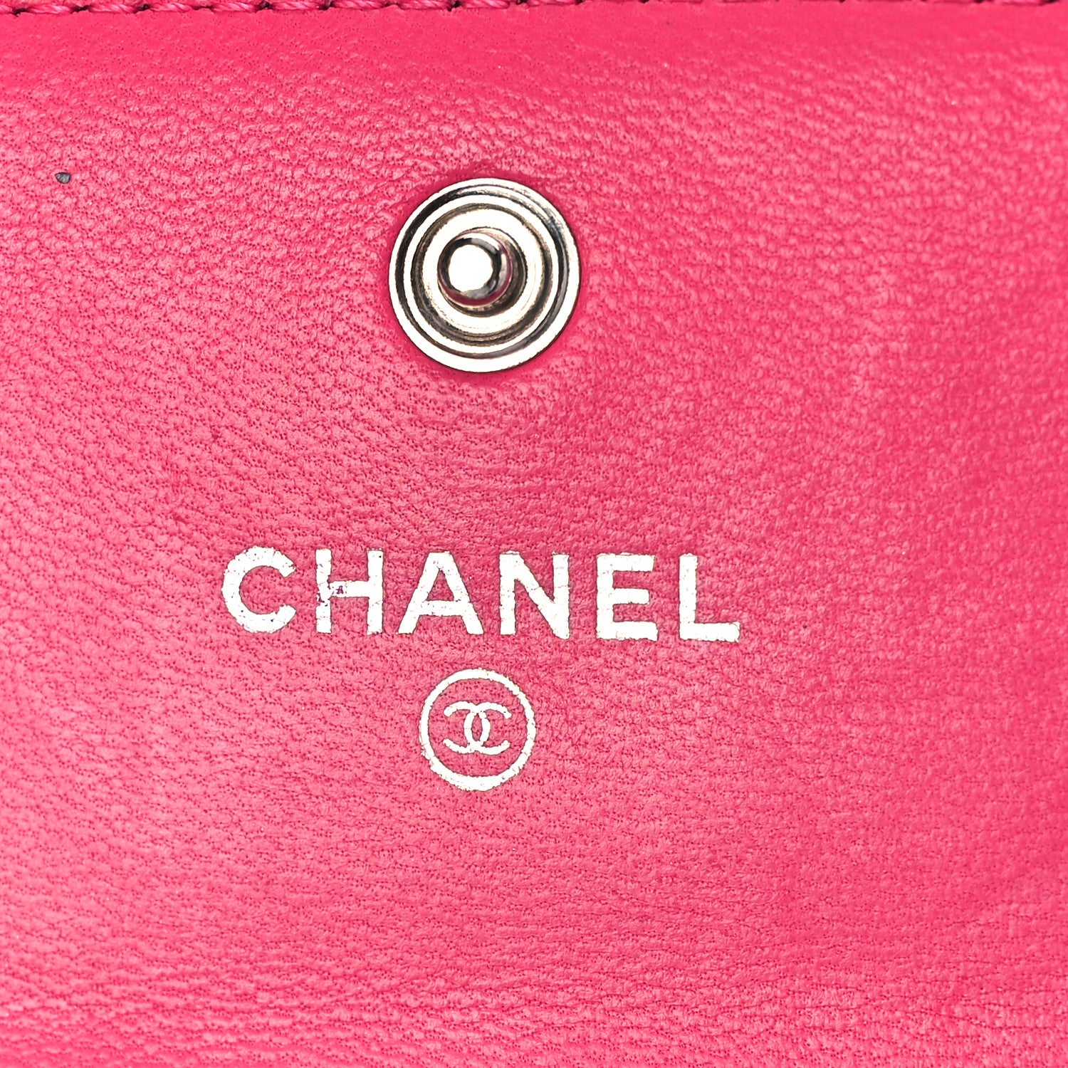 Chanel Lambskin Quilted Flap Card Holder Dark Pink 5 of 14