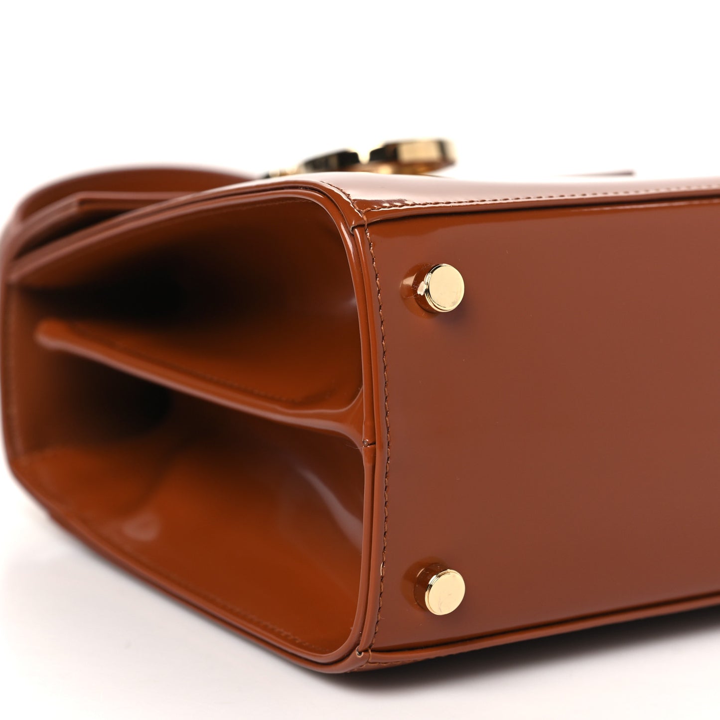 Brushed Off Calfskin Small Iconic Top Handle Cuoio