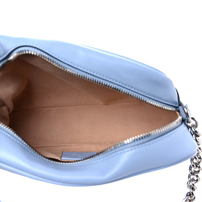 Gucci Calfskin Matelasse Small GG Marmont Chain Shoulder Bag Porcelain Light Blue 5 of 12