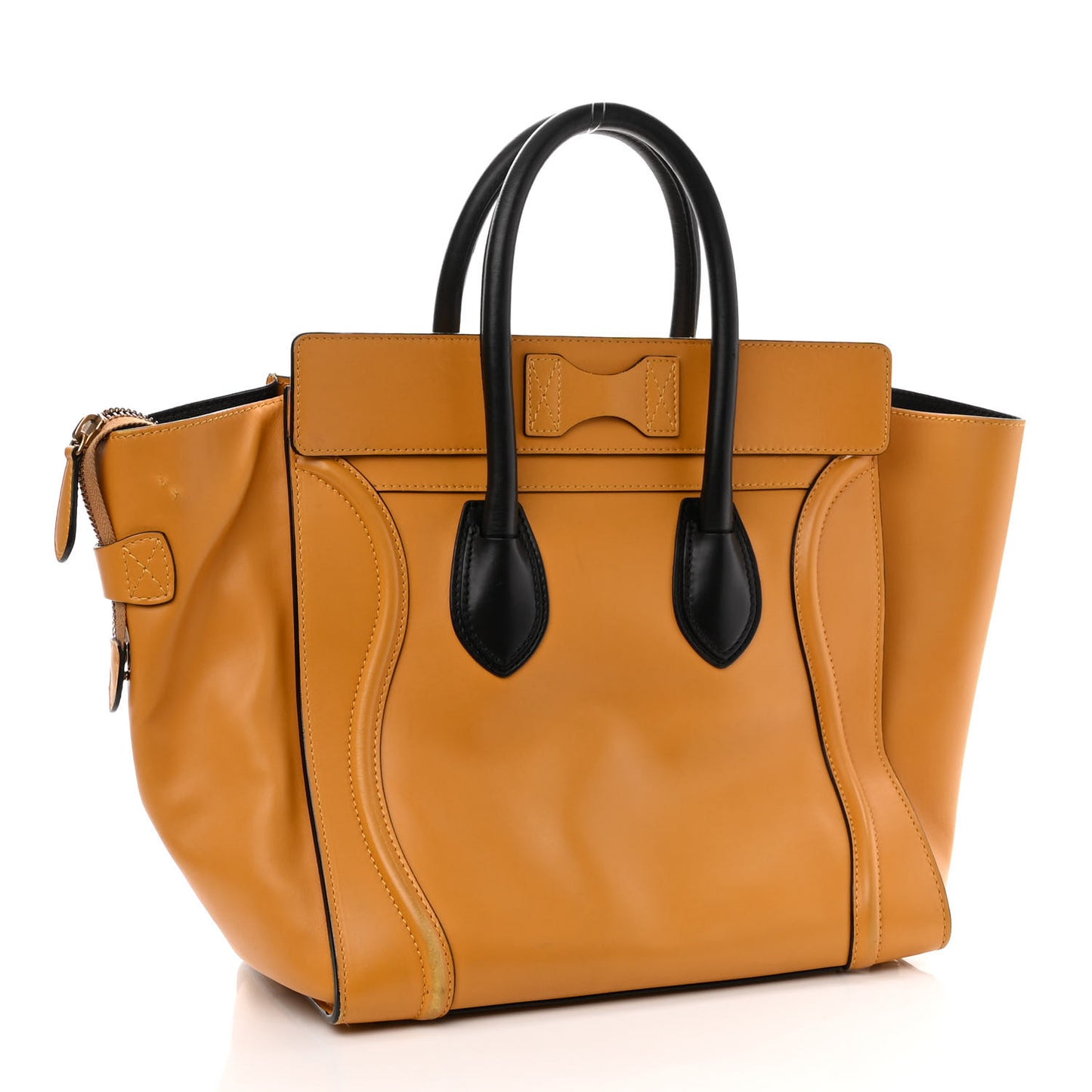 Smooth Calfskin Mini Luggage Amber