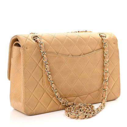Chanel Lambskin Quilted Medium Double Flap Beige 3 of 13