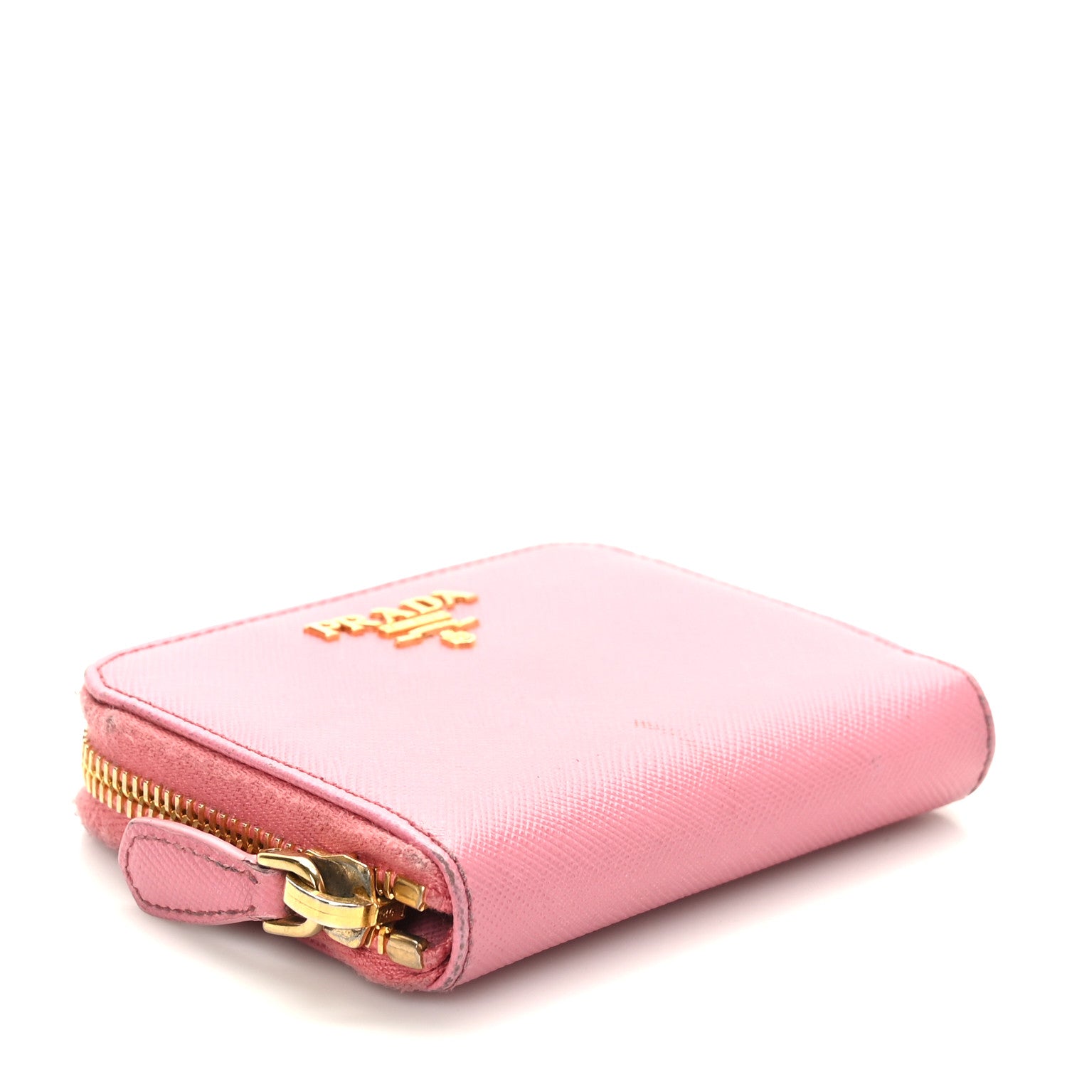 Prada Saffiano Metal Zip Coin Purse Geranio 4 of 9