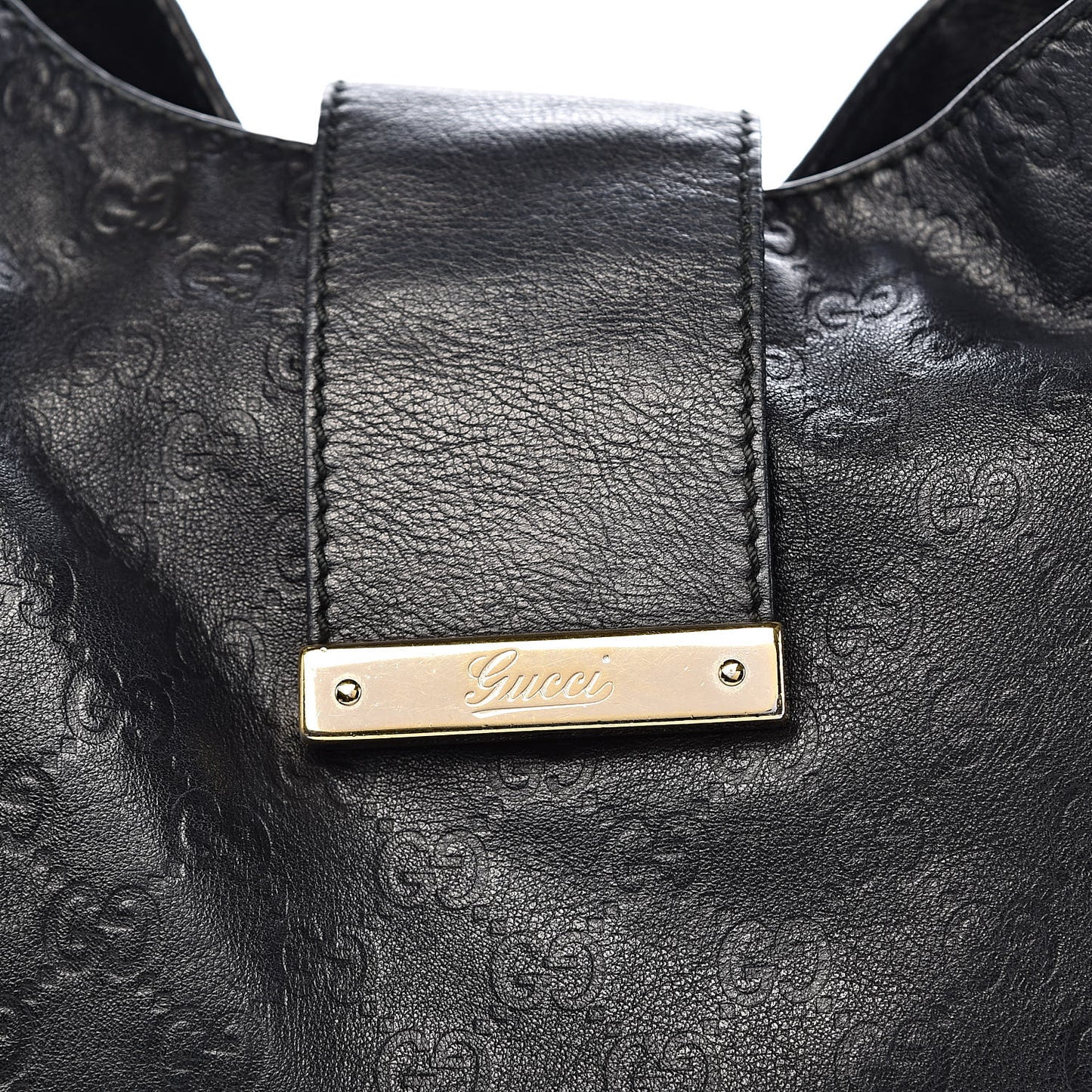 Guccissima Large New Ladies Web Hobo Black