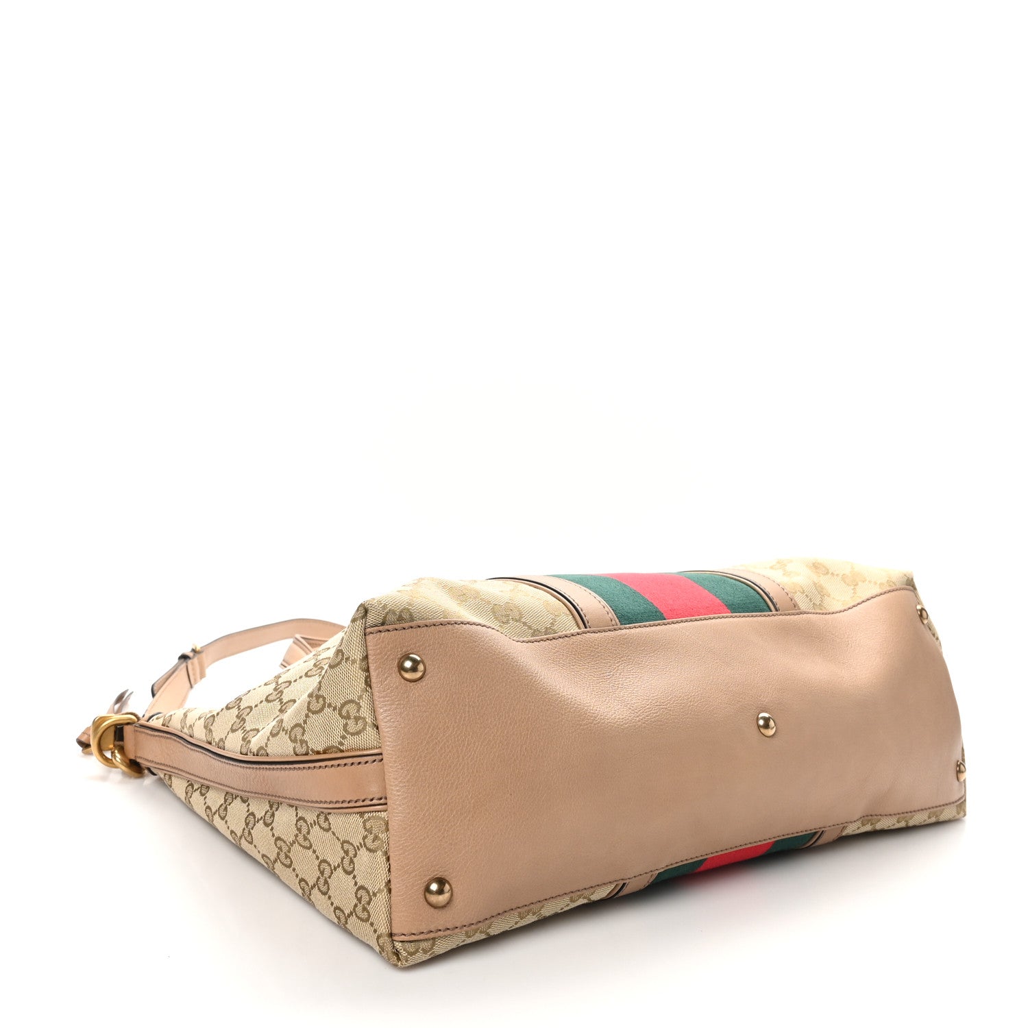 Gucci Monogram Web Medium Rania Top Handle Bag Khaki 4 of 10