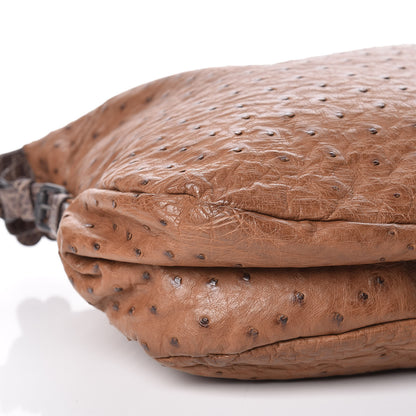 Bottega Veneta Ostrich Crocodile Shoulder Bag Noce 8 of 27