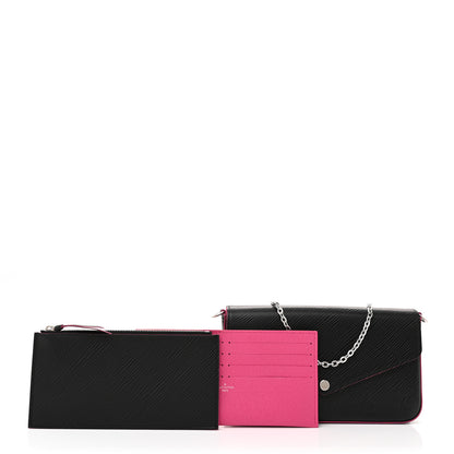 Louis Vuitton Epi Pochette Felicie Black Hot Pink 3 of 11