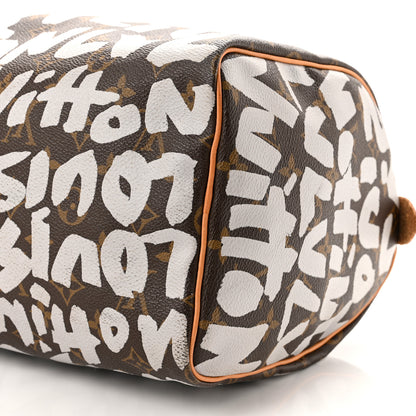 Louis Vuitton Monogram Graffiti Speedy 30 Silver 10 of 10