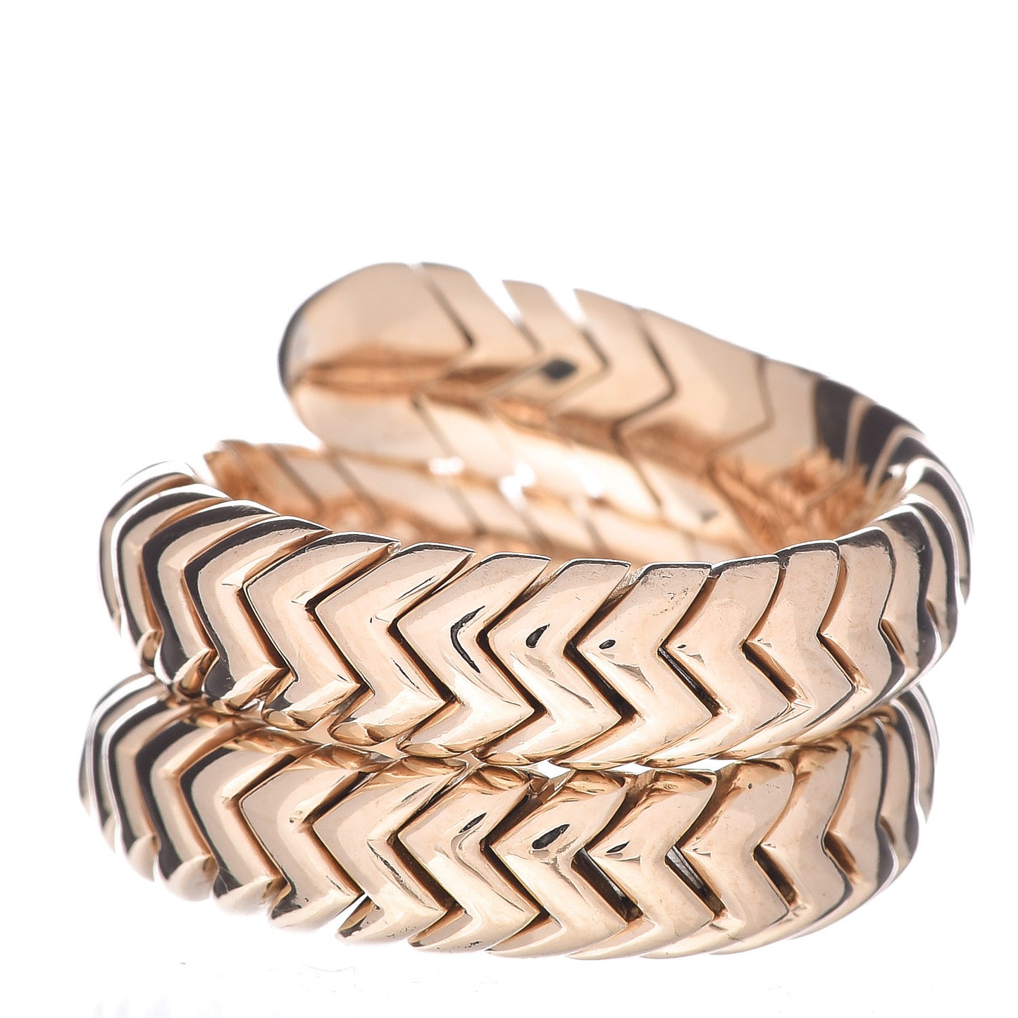 18K Yellow Gold Diamond Spiga Wrap Ring 50 5.25