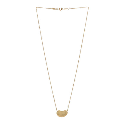 Tiffany 18K Yellow Gold 18mm Elsa Peretti Bean Pendant Necklace 5 of 8