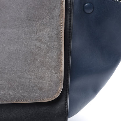Celine Calfskin Suede Medium Tri-Color Trapeze Grey 9 of 27