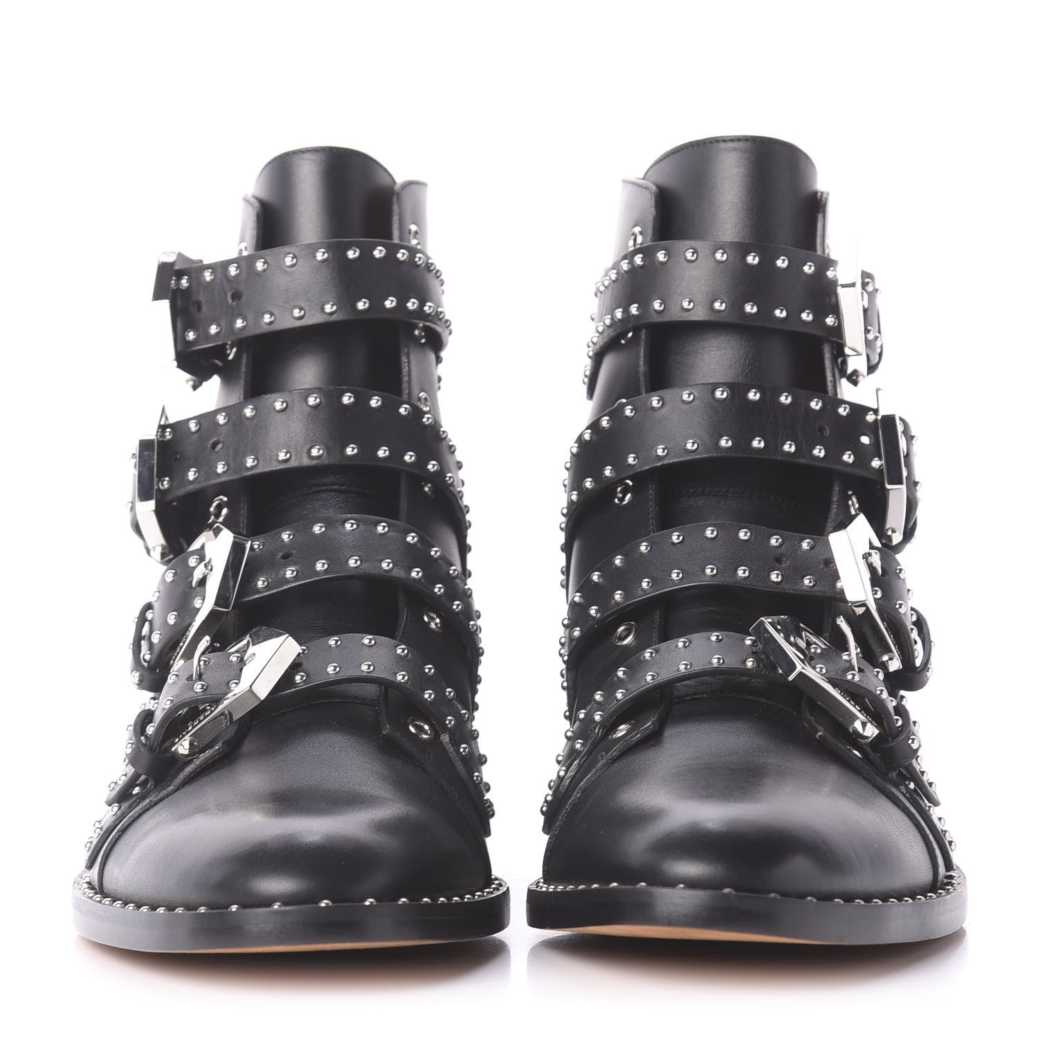 Givenchy Calfskin Studded Prue Buckle Bootie 39.5 Black 3 of 13