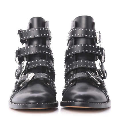 Givenchy Calfskin Studded Prue Buckle Bootie 39.5 Black 3 of 13