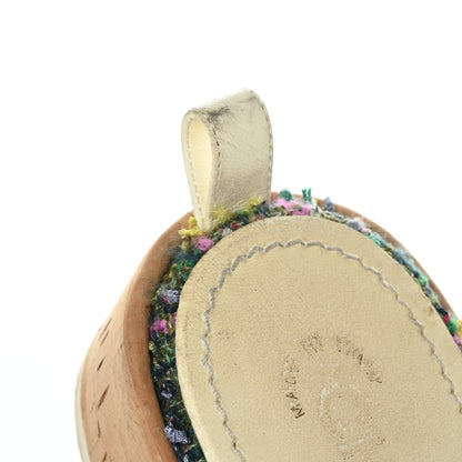 Chanel Tweed Cork Mule Sandal 39 White Multicolor 9 of 13