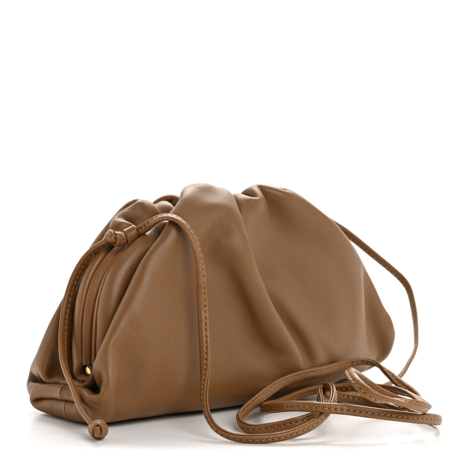 BOTTEGA VENETA ミニ ザ ポーチ キャメル Bottega Veneta Pouch Mini Calf Brown | SACLÀB