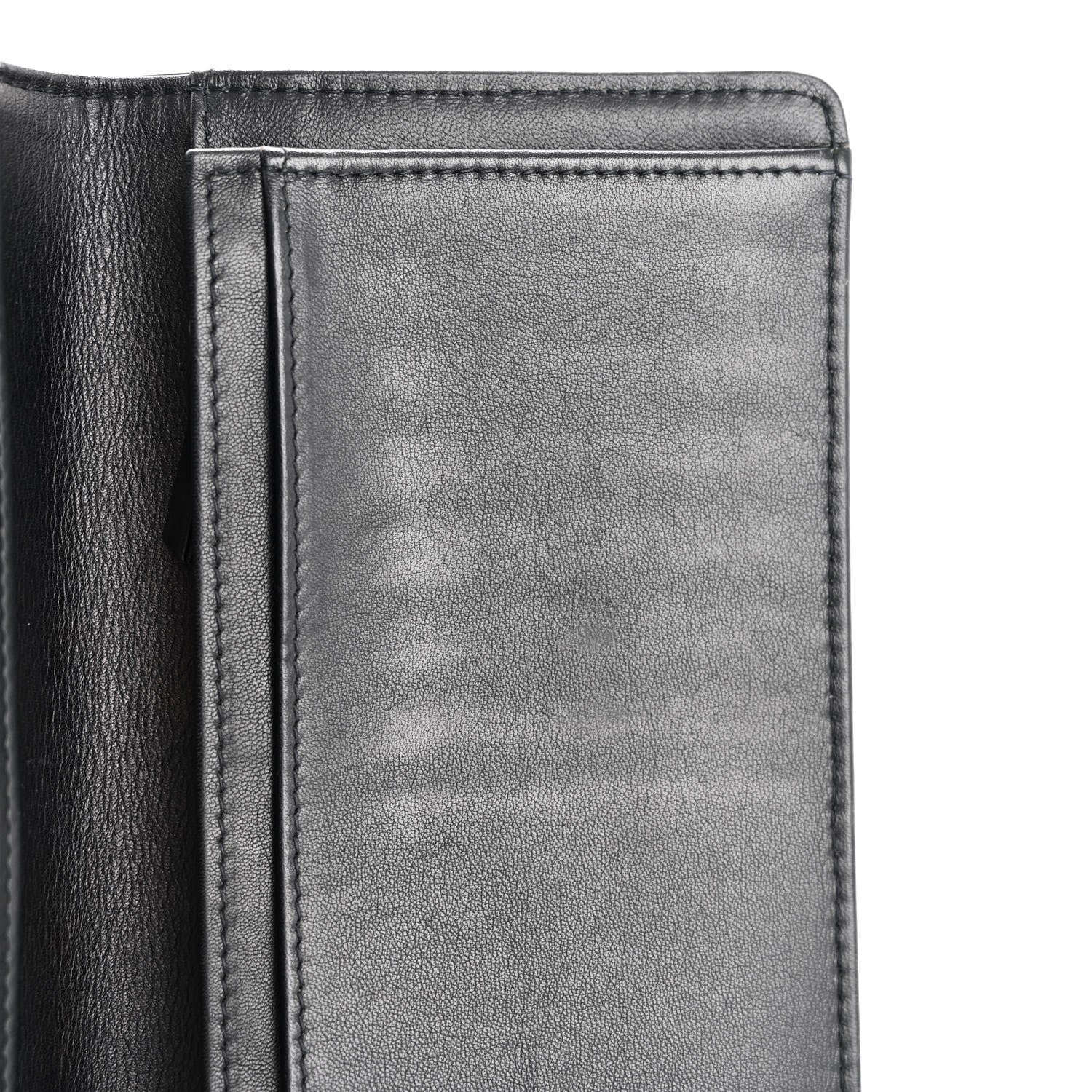Chanel Patent Camellia Embossed Yen Wallet Black 9 of 13