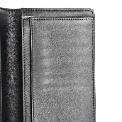 Chanel Patent Camellia Embossed Yen Wallet Black 9 of 13