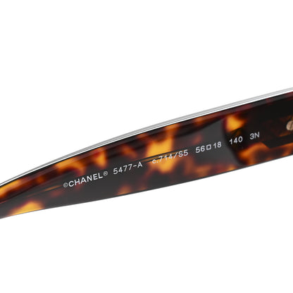 Chanel Acetate Enamel Sunglasses 5477-A Tortoise 5 of 9