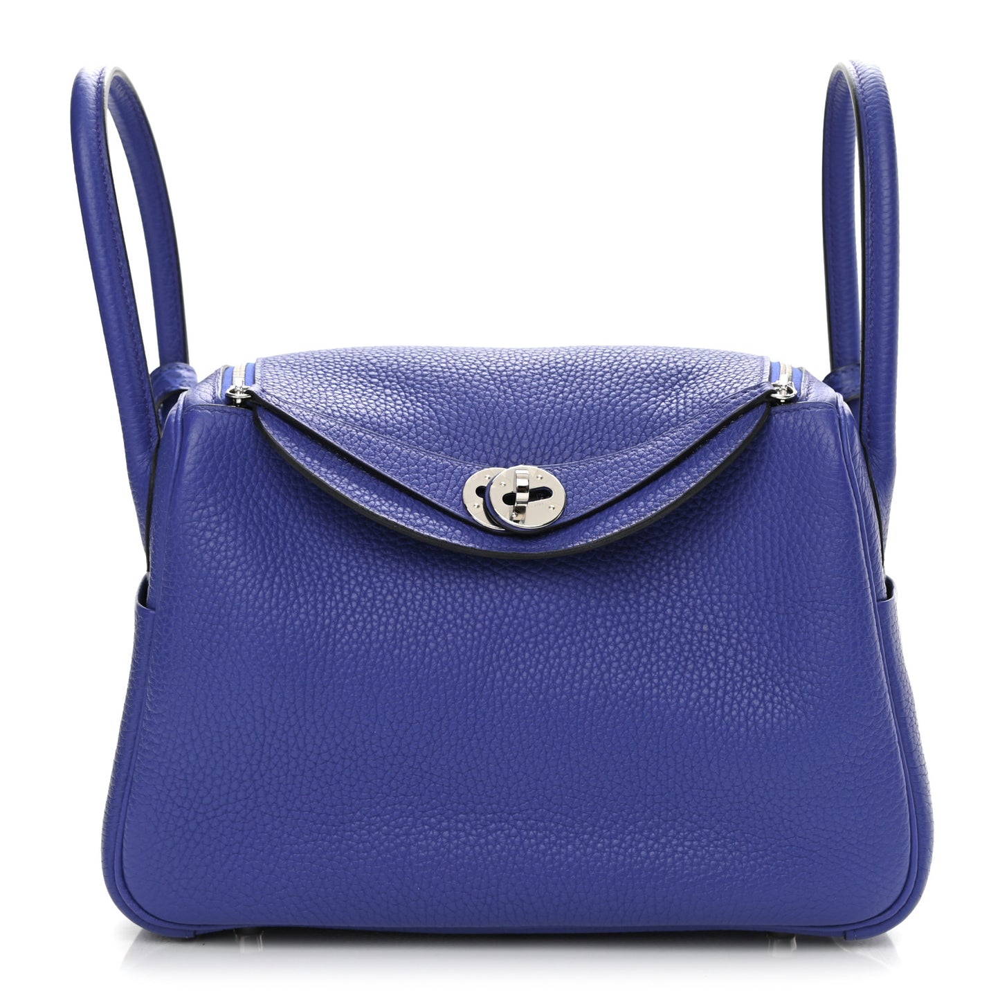 Taurillon Clemence Matte Niloticus Crocodile Touch Lindy 26 Bleu Electrique