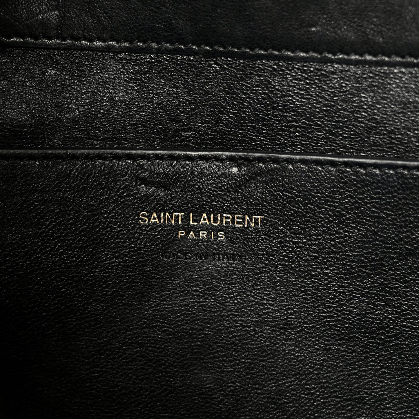 Grained Lambskin Cassandre Envelope Pouch Black