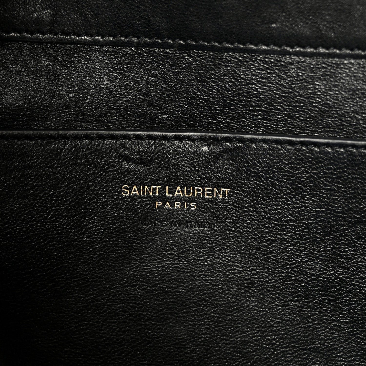 Saint Laurent Grained Lambskin Cassandre Envelope Pouch Black 6 of 8