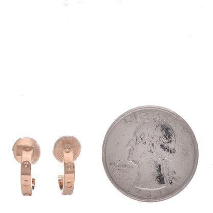 Cartier 18K Pink Gold Small LOVE Hoop Earrings 2 of 4