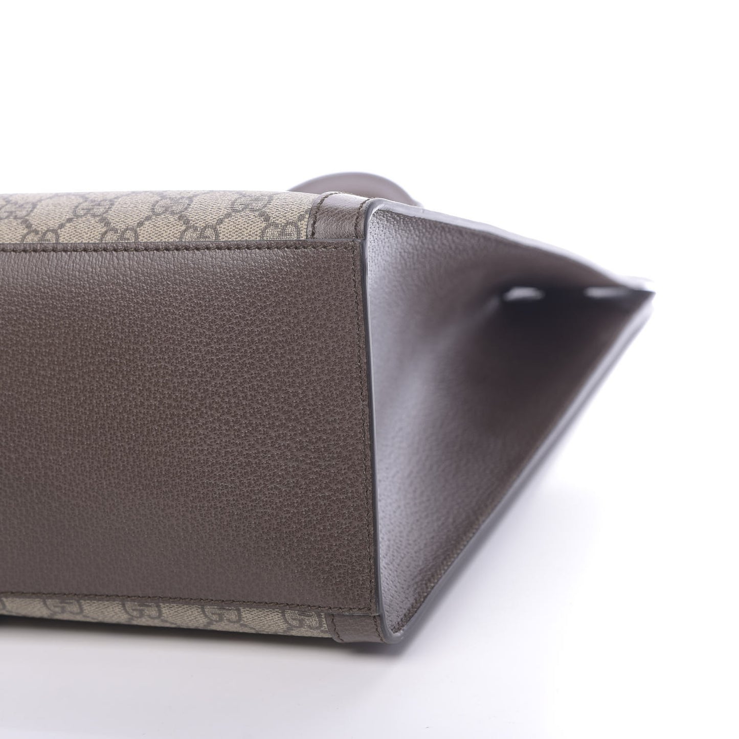 GG Supreme Monogram Web Ophidia Vertical Tote Brown