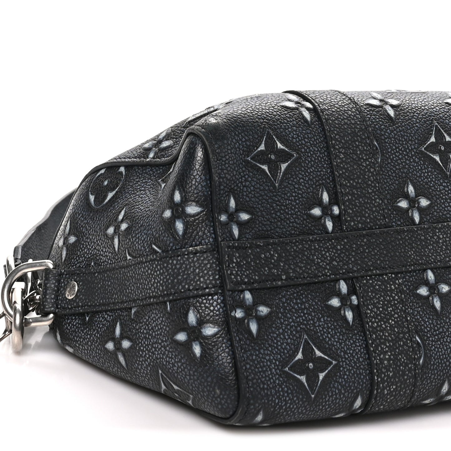 Cowhide Faded Monogram City Keepall Charcoal