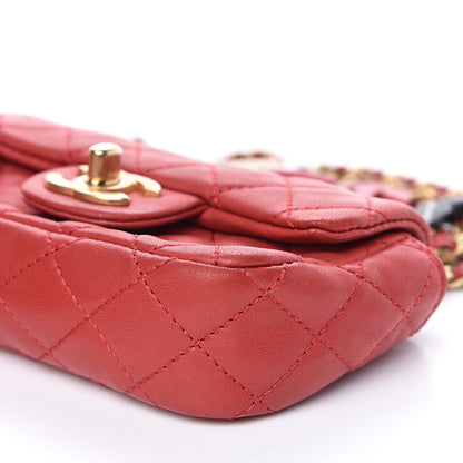 Chanel Lambskin Quilted Extra Mini Cruise Charm Flap Red 10 of 12