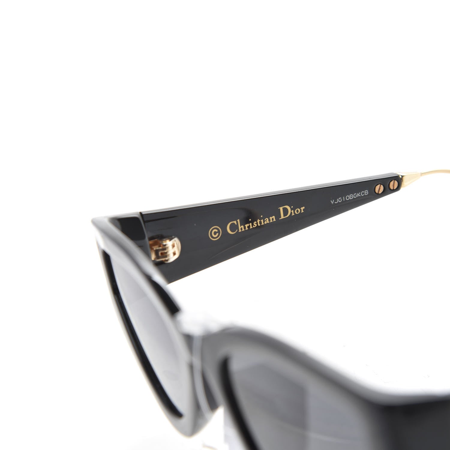 Christian Dior Acetate Cat Style Dior 1 Sunglasses Black 6 of 7