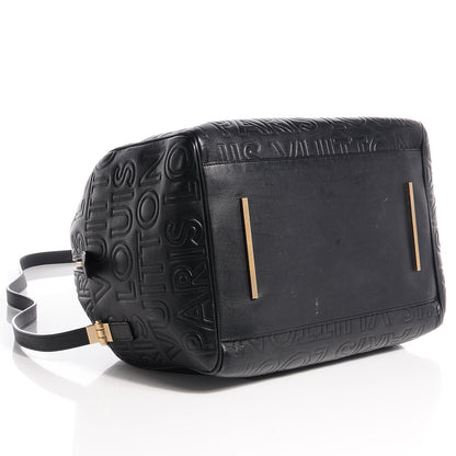 Louis Vuitton Calfskin Embossed Speedy Cube 30 Black 4 of 7