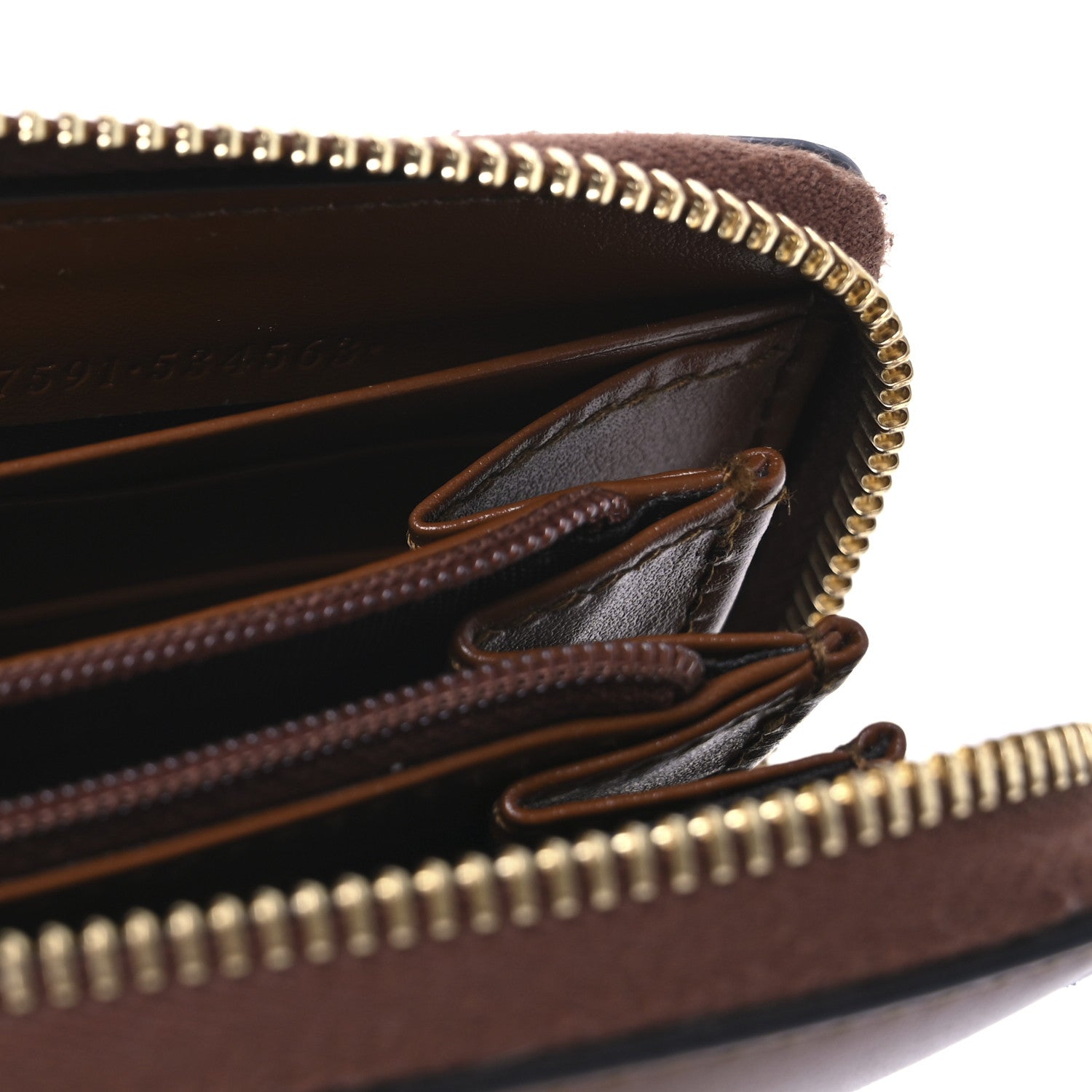 Gucci Plutone Calfskin Logo Zip Around Wallet Cuir 10 of 13