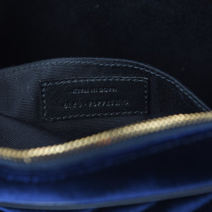 Saint Laurent Velvet Matelasse Monogram Lou Camera Bag Navy 7 of 10