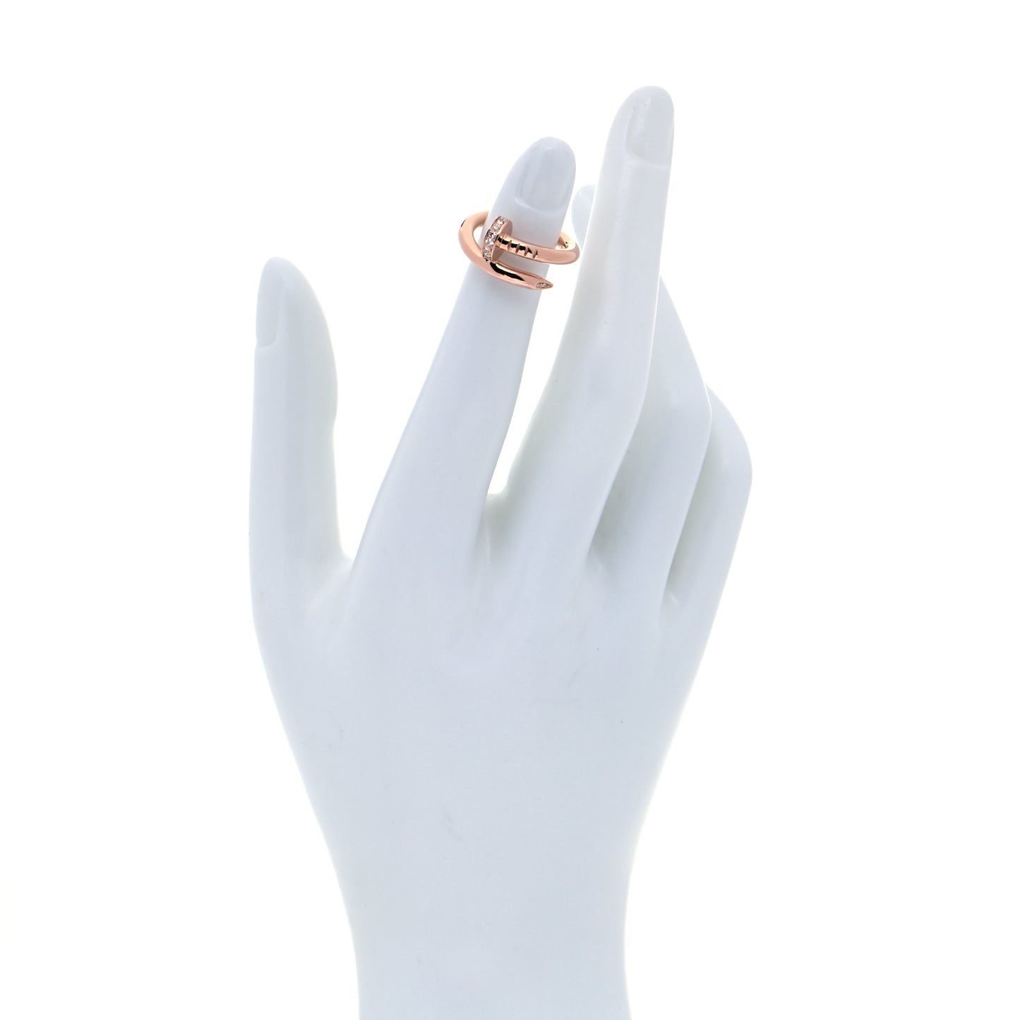 18K Pink Gold Diamond Juste Un Clou Ring 47 4