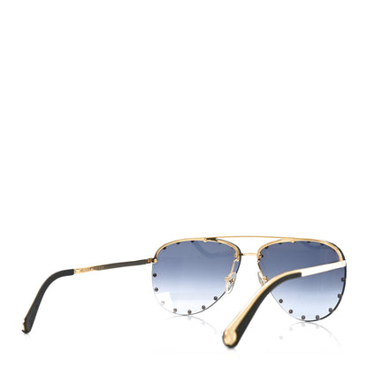 Louis Vuitton The Party Aviator Gradient Sunglasses Z2349U Blue 4 of 6