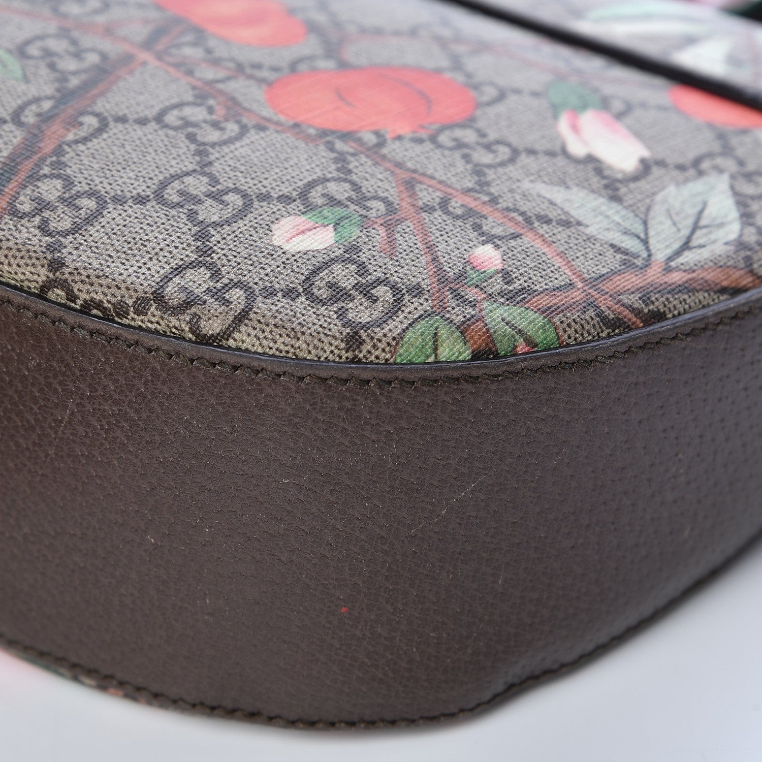 Gucci GG Supreme Monogram Tian Web Medium Padlock Messenger Shoulder Bag Beige Multicolor New Acero 21 of 24