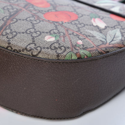 Gucci GG Supreme Monogram Tian Web Medium Padlock Messenger Shoulder Bag Beige Multicolor New Acero 21 of 24