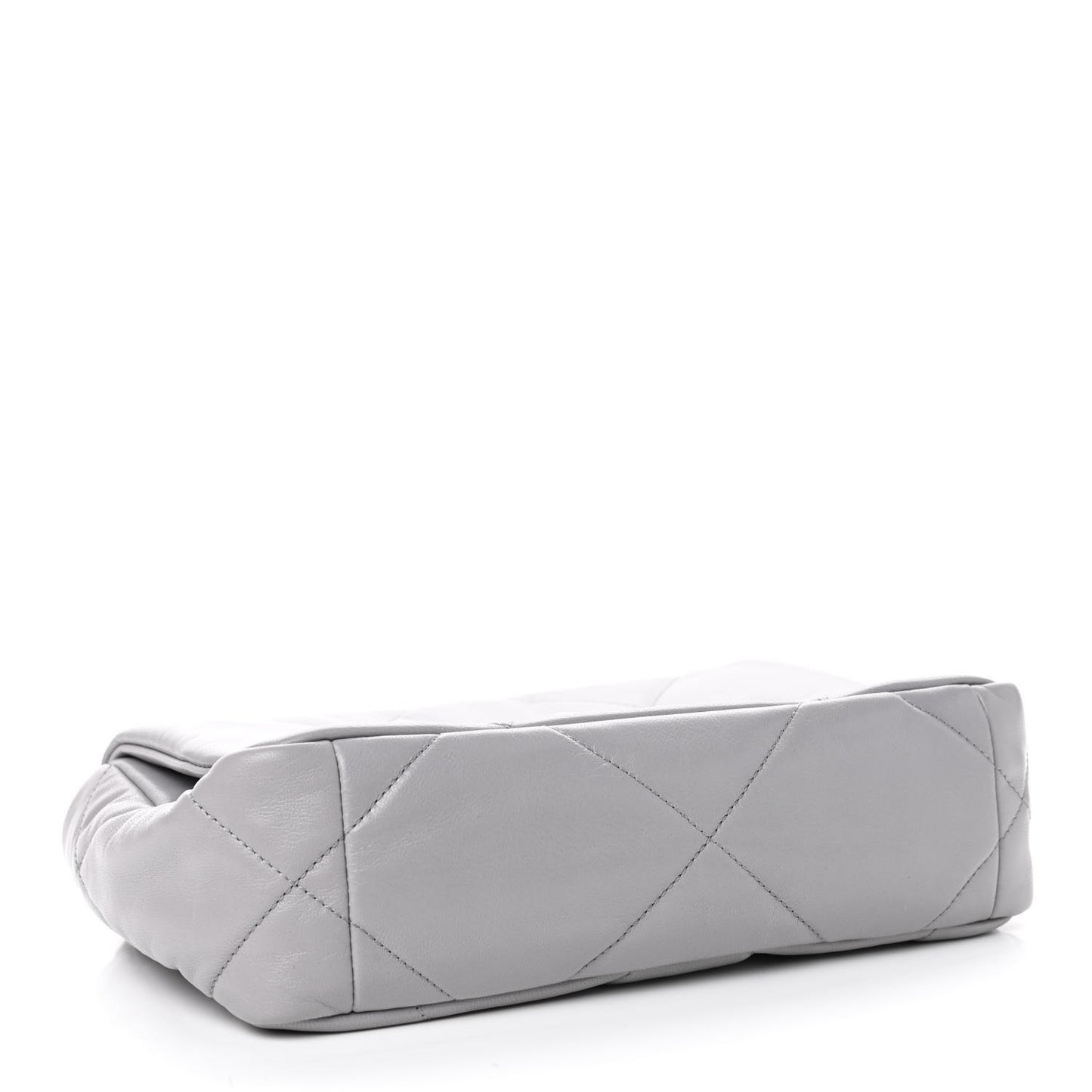 Goatskin Quilted Medium Chanel 19 Flap Grey