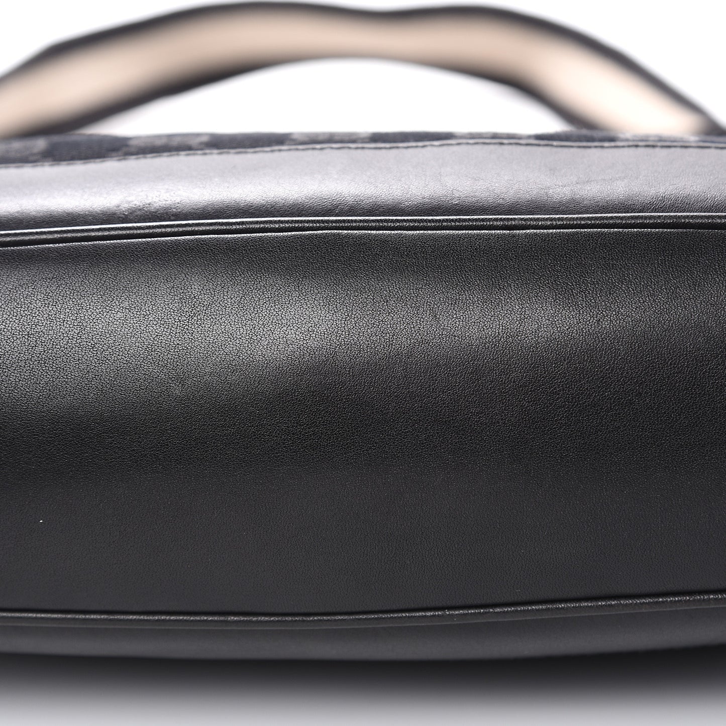 Monogram Bamboo Top Handle Bag Black